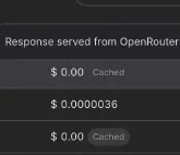 OpenRouter 响应缓存功能上线 测试与代理重试零成本